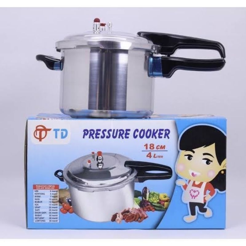 TD/YAMAKAWA Panci Presto 4 Liter (18cm) Aluminium / Pressure Cooker