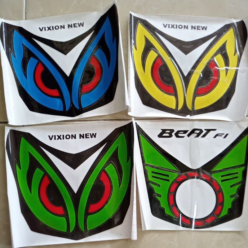 Stiker lampu mata proji vixion dan beat | STIKER PROJI | STIKER LAMPU DEPAN BEAT KARBU