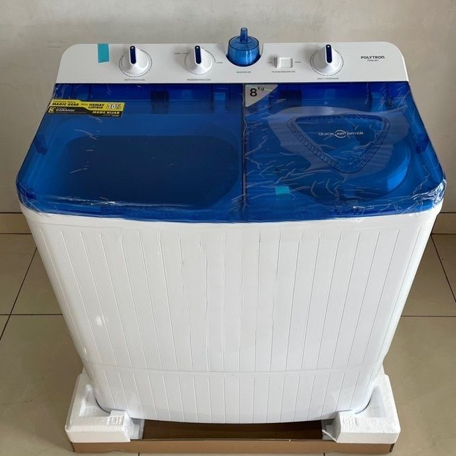 Mesin Cuci Polytron 2 Tabung Samba Series Hijab Water Filter 8 KG PWM 801 R/B