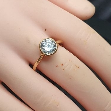 Cincin Wanita Motif Mata satu list bulat C0974 CCG