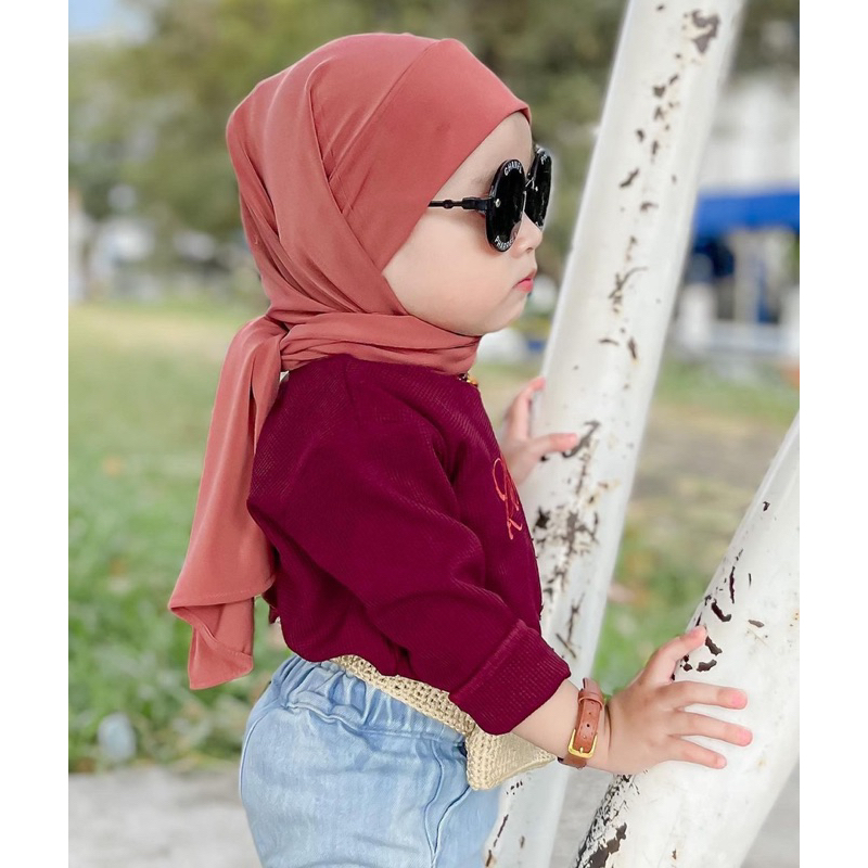 Pashmina Anak Malay / Pashmina Jersey Anak Tali / Jilbab Anak Tali Pashmina Melayu Anak