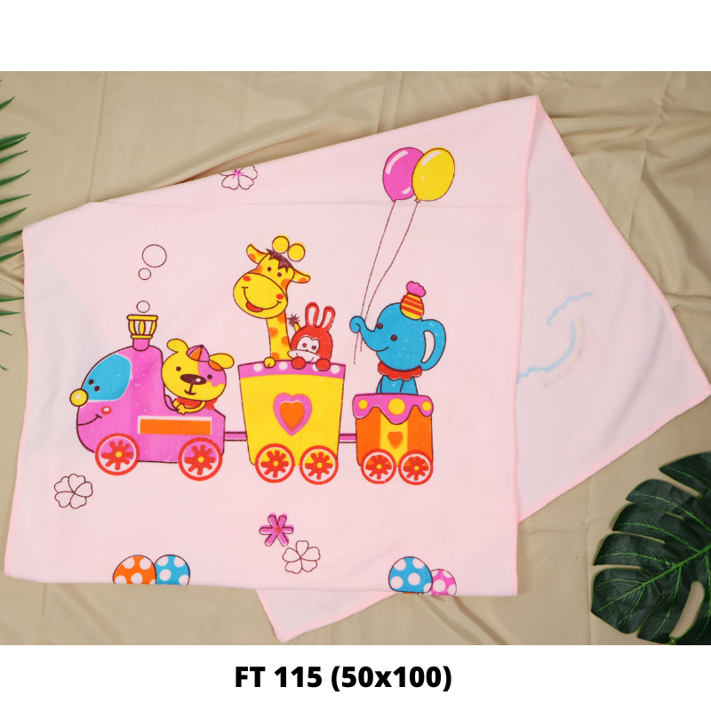 Handuk Bayi Microfiber Premium / Handuk Anak Premium Motif Hewan Kualitas Import 50 X 100 Handuk Besar 70 x 140cm 35 X 75 Kecil