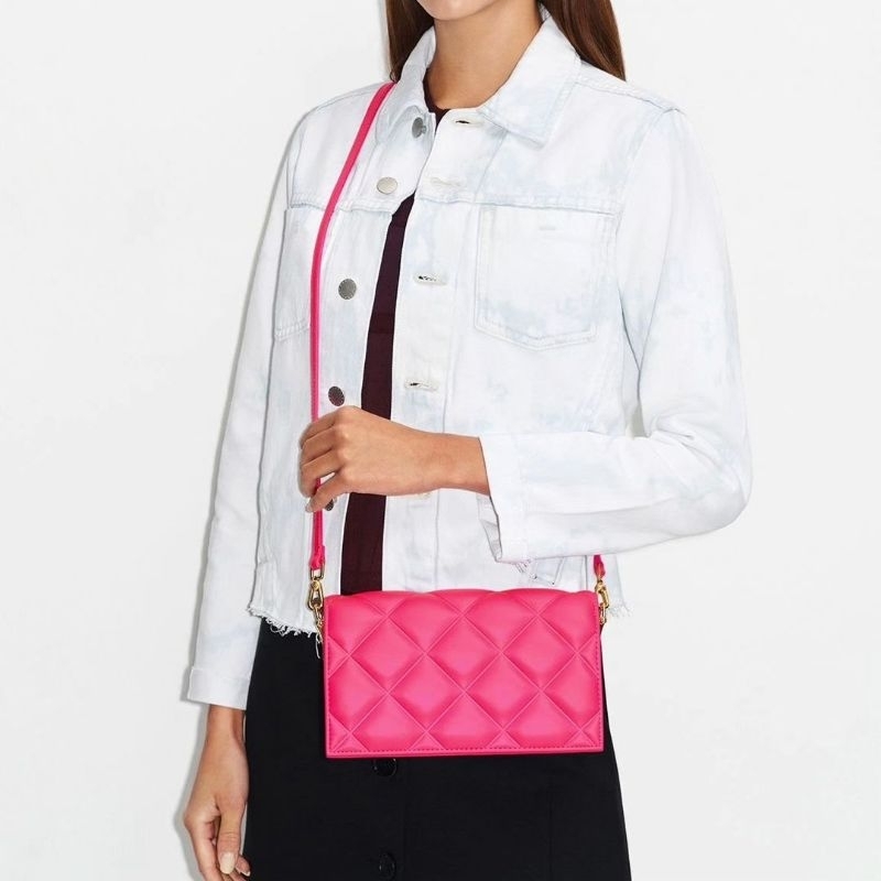 CK Alcott Scarf Handle Quilted Clutch