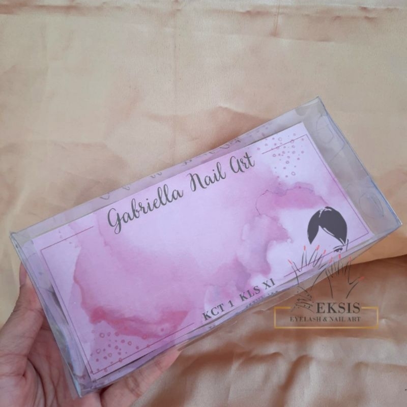 Alas Nail Art Panjang / Box Mika Nail Art / Box mika 17x8cm
