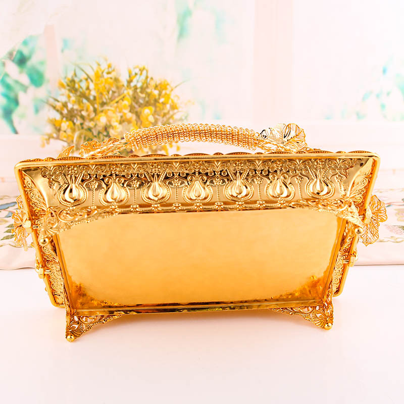 Mi.more Emas Nampan 30CM Snack Basket / Golden Serving Tray / Cupcake Tray Dessert Tray / Dekorasi Home