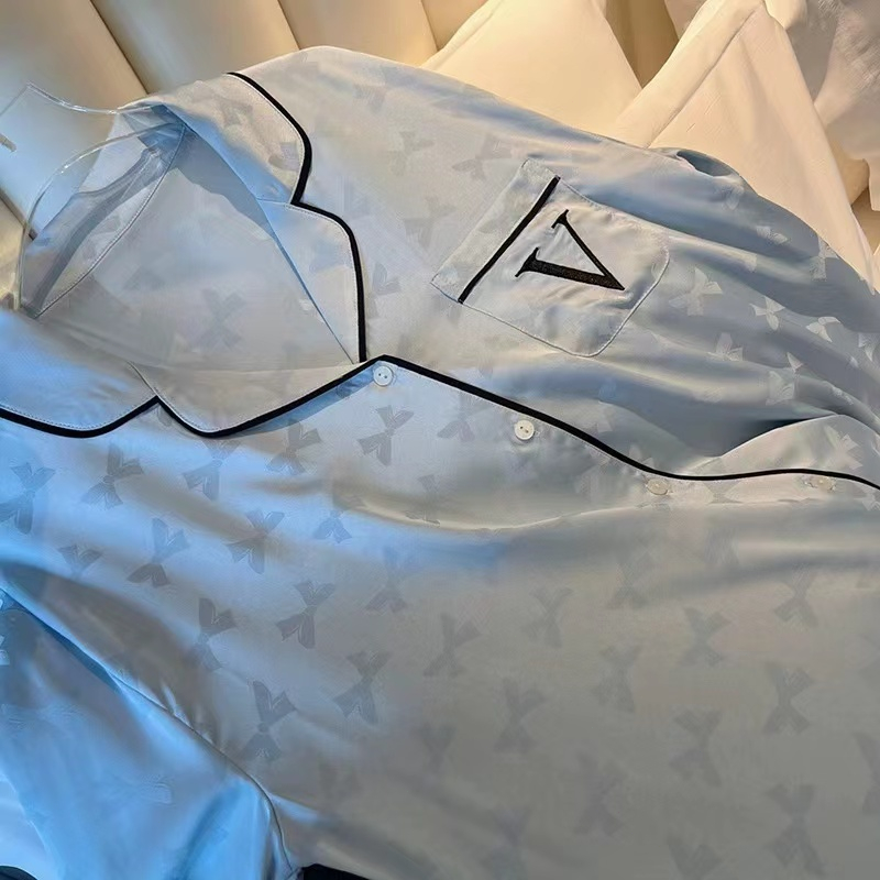 2023 versi Korea baru Bingsi Ms. Bingsi Pajamas/Long -Sleeved Cardigan+Celana Rumah Pakaian Set