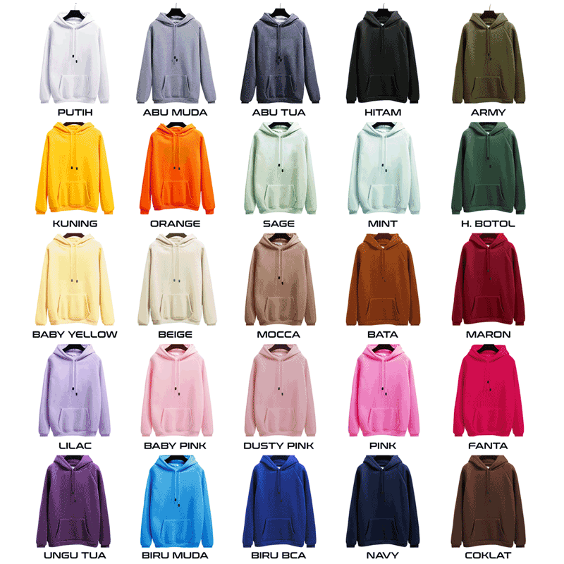 Parisdivarious Sweater Hoodie Jemper Renaissance Bahan Fleece Size S - XXL (Pria &amp; Wanita)