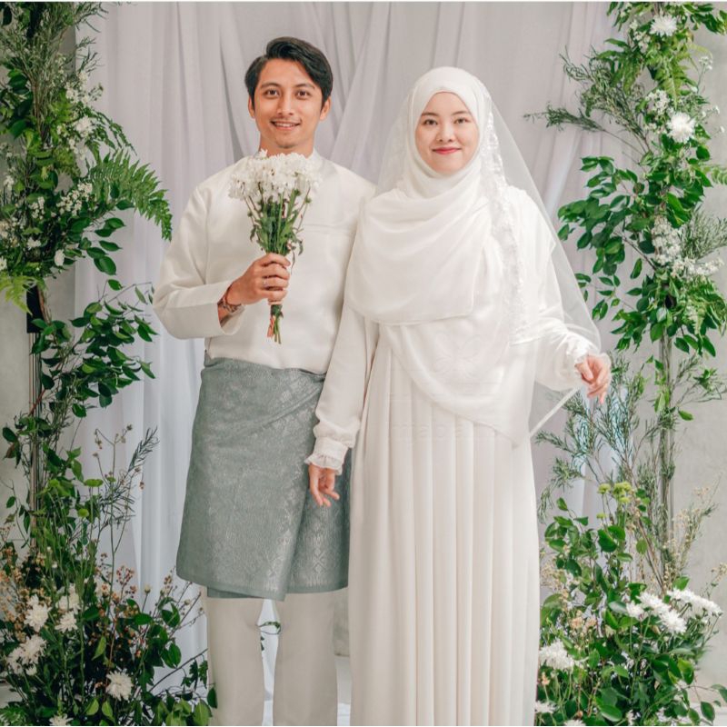 SET AKAD GAMIS SHAFIYYA dan baju koko akad pria laki-laki cowo pake songket ALILA AND GAUN PENGANTIN