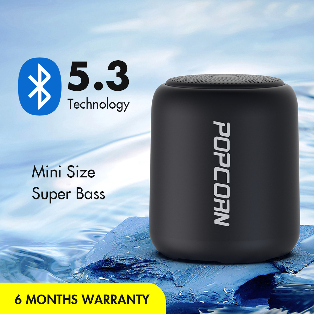 Popcorn Bluetooth 5.3 Speaker with Mic,TWS,MINI Portable Speaker Wireless Waterproof Speaker