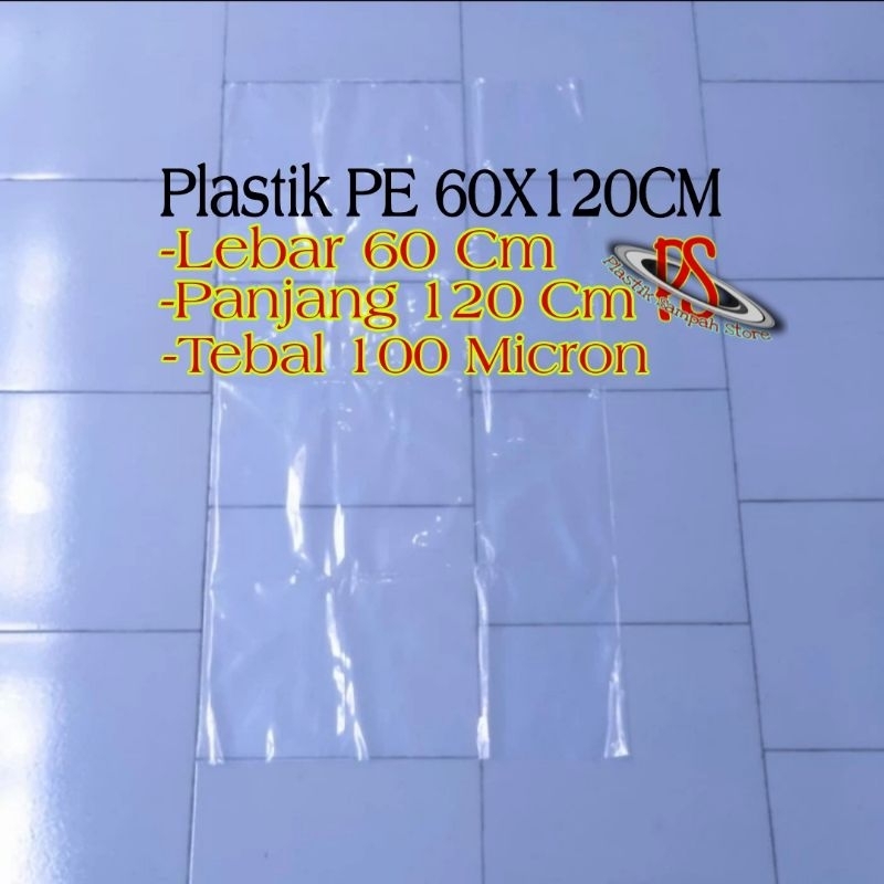 Kantong Plastik PE Bening 60 x 120 Plastik Pembungkus Plastik Bening Tebal , Pembungkus Ikan Hidup P