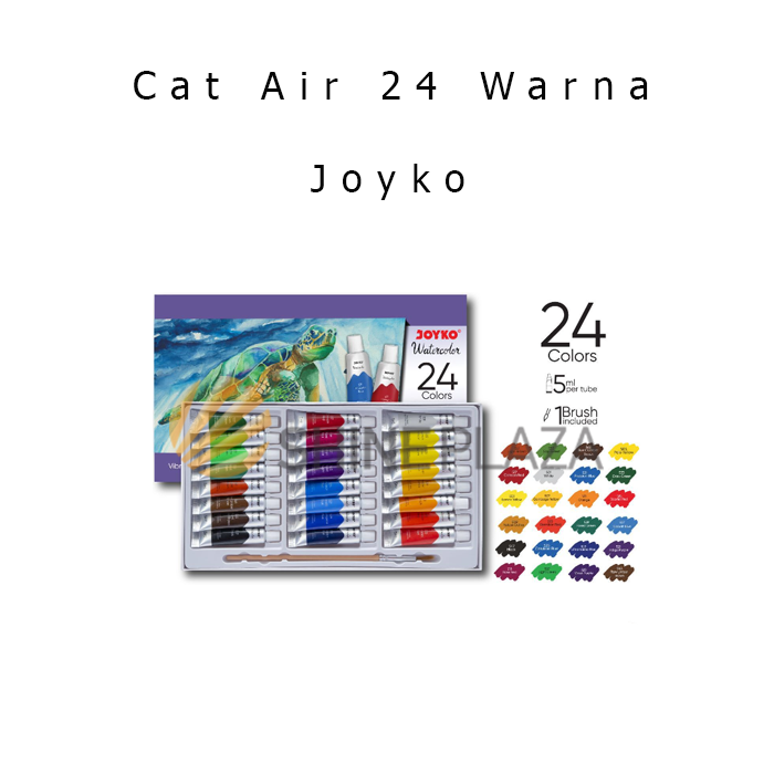 

Cat Air Joyko WC-4-24 Color - Watercolor Watercolour Set 24 Warna