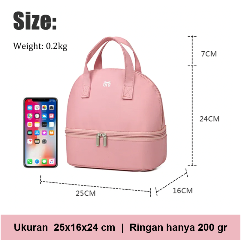 Tas Bayi Multifungsi / Cooler Lunch Bag ASI Penyimpanan Susu Tahan Air Waterproof Thermal Insulated