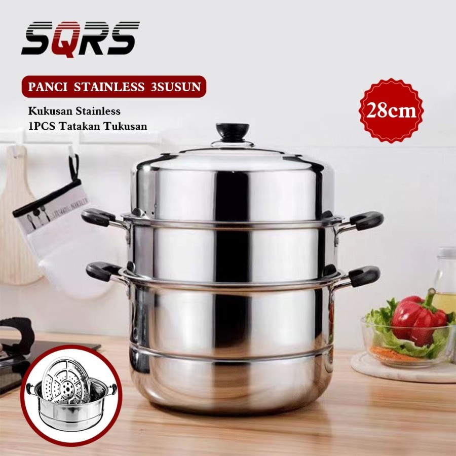 PANCI STEAMER STAINLESS 3 SUSUN MULTIFUNGSI