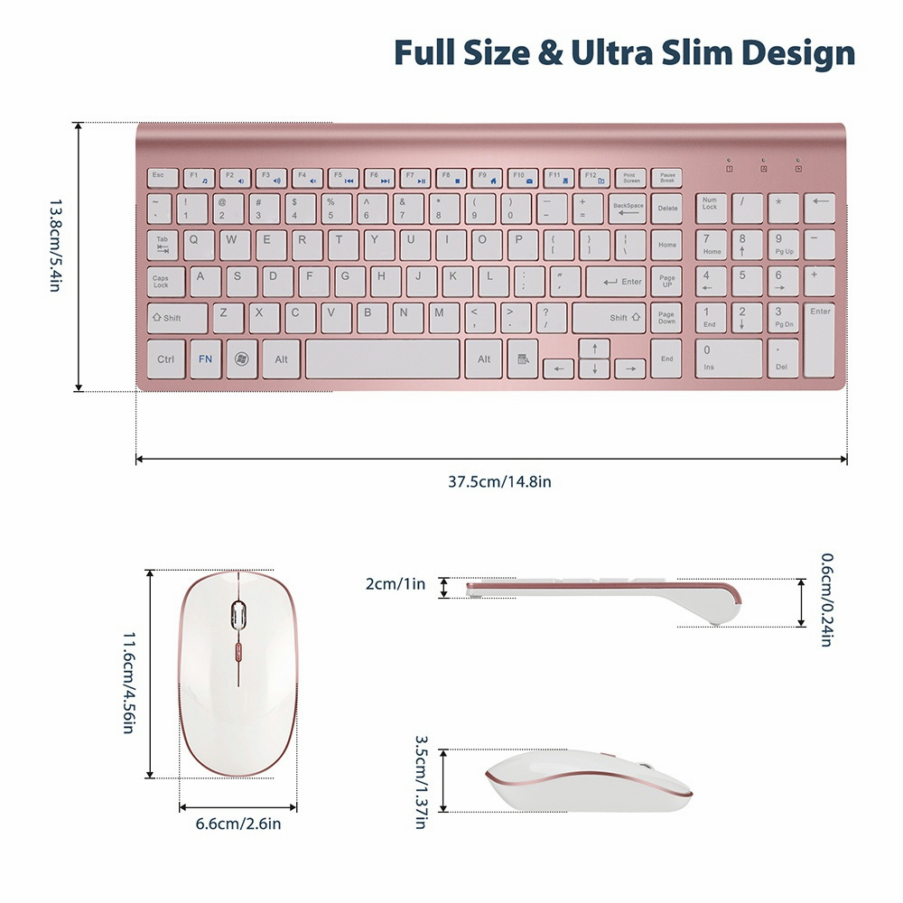 YUN Mall Keyboard Wireless and Mouse Wireless set combo wireless keyboard dan mouse set silent support All Komputer/laptop