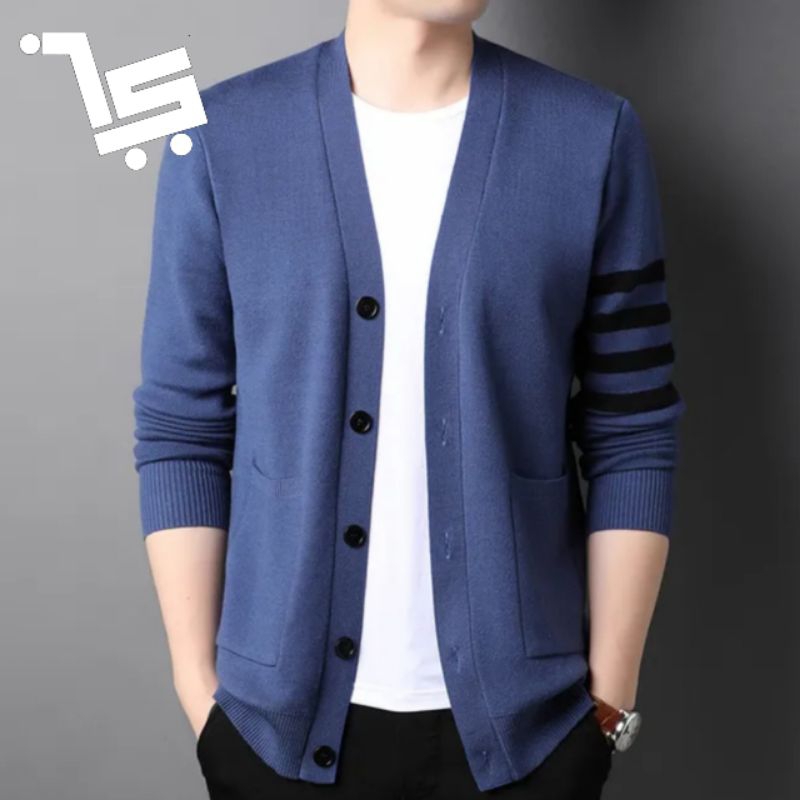 sweater cardigan rajut pria