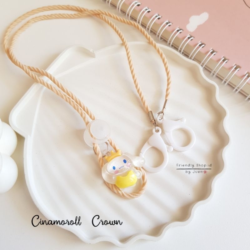 STRAP MASKER ANAK PEREMPUAN - DEWASA 2 IN 1 CINAMOROLL / CINAMONROLL / KALUNG MASKER / TALI MASKER / LANYARD MASK STOPER 2IN1