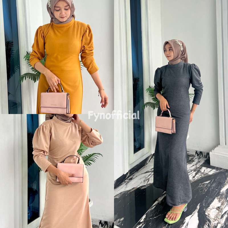 puffy dress duyung allsize polos