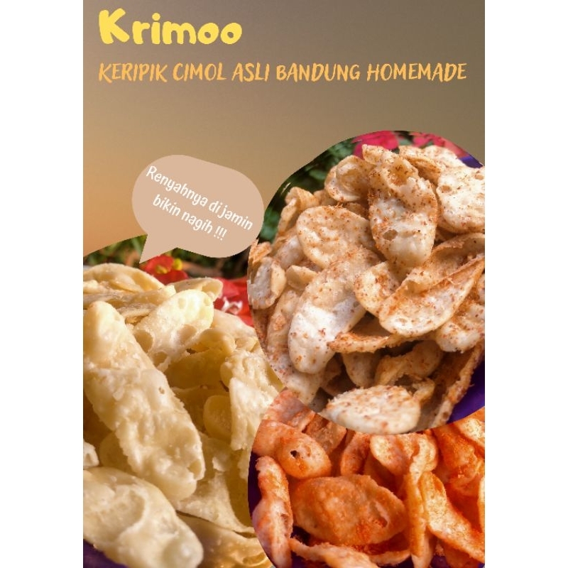 

keripik cimol homemade enak by krimoo cemilan asli bandung 250 gr