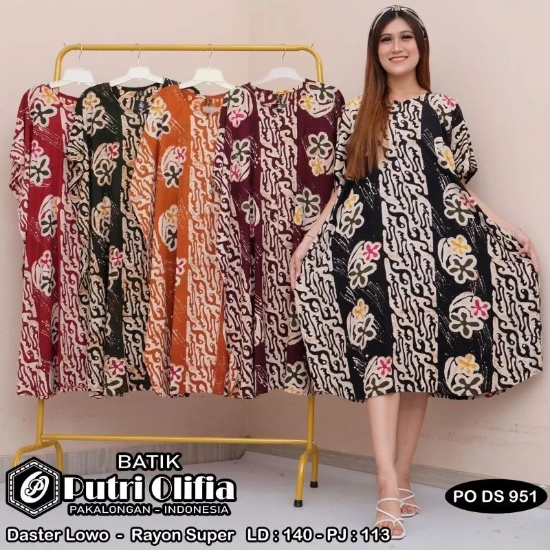 Daster Lowo Batik Putri Olifia Busui LD 140 PB 113