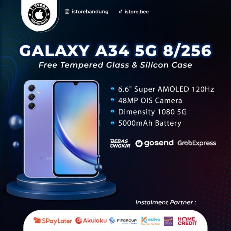 SAMSUNG A34 5G RAM 8GB/256GB NEW RESMI