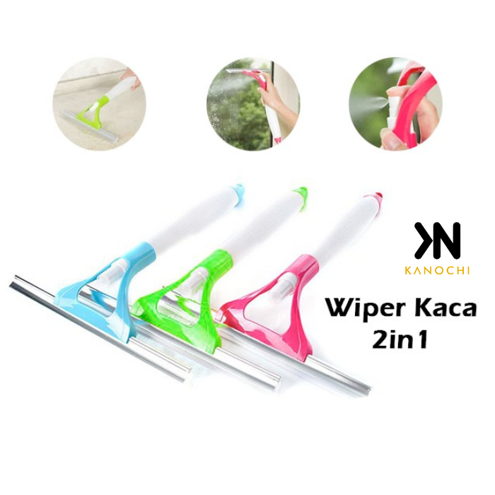 Wiper Pembersih Kaca Serbaguna 2 in 1 spray Window Cleaner