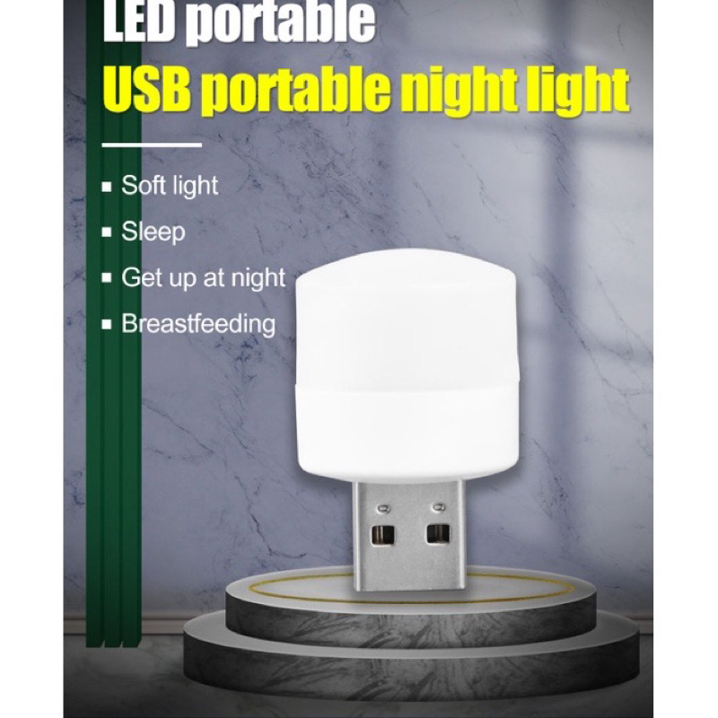 MEASTORE | LAMPU USB MINI / LAMPU TIDUR USB LED HEMAT ENERGI PUTIH / WARM WHITE USB NIGHT LIGHT HEMAT Mini USB Light Lampu Tidur Lampu Baca USB NEW