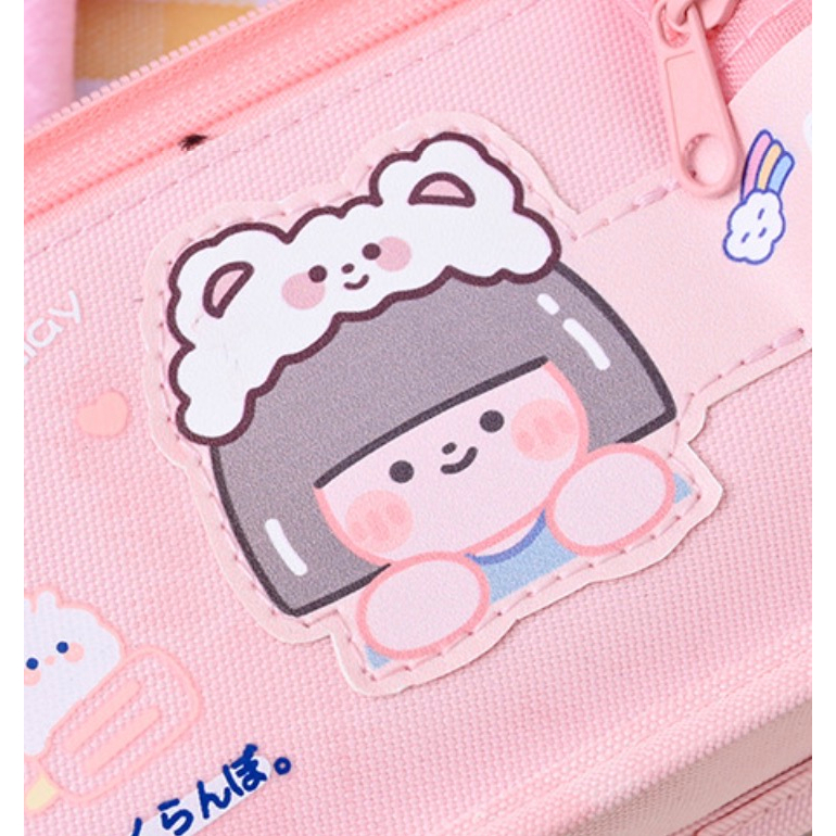 

TXS17 Korean Pen Pencil Case Simple Lucky Girls Kotak Tempat Pensil Box TKM