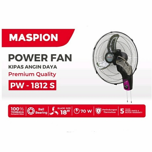 KIPAS ANGIN MASPION PW 1812 S / WALL FAN MASPION 18&quot;