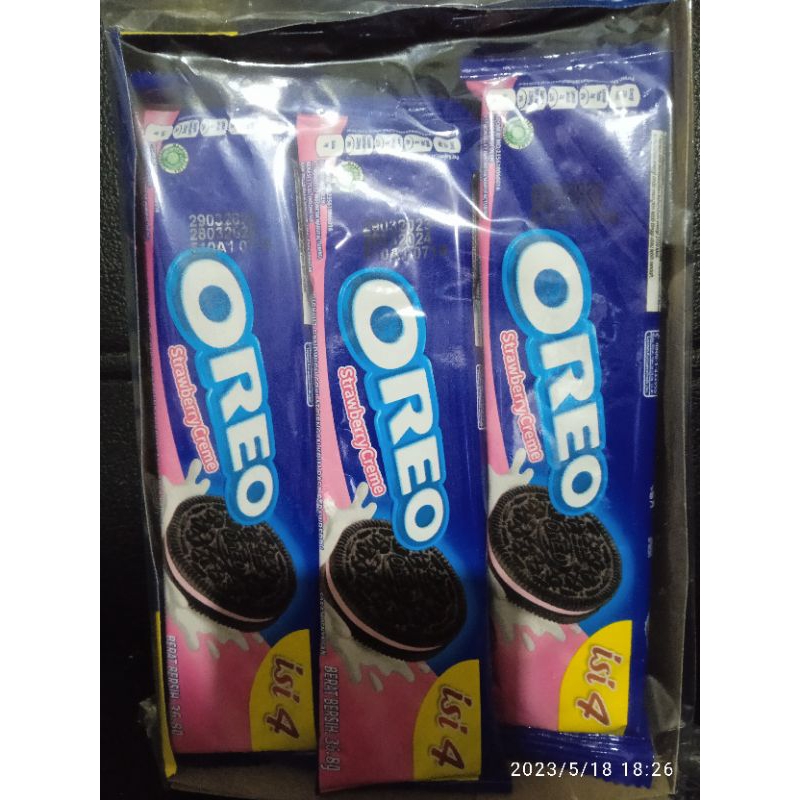 biskuit oreo box isi 12pcs/box rasa coklat, vanilla