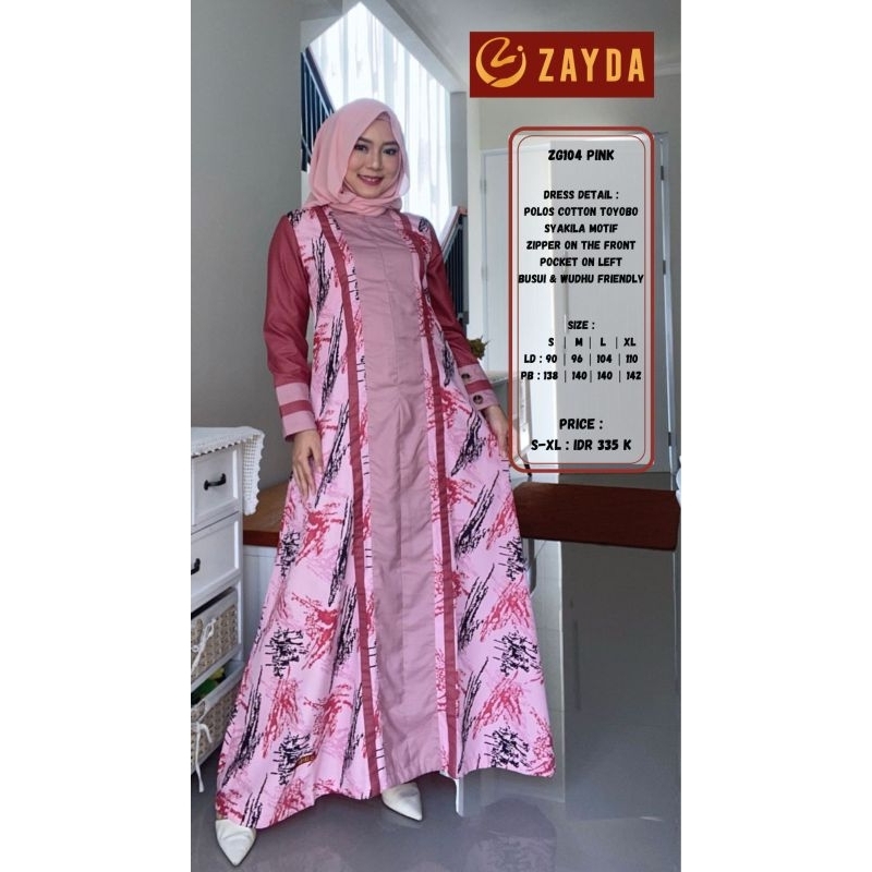 COD Gamis Zayda 104 Pink Teracota Terbaru 2023