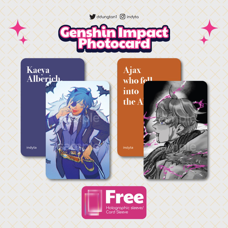 Genshin Impact Photocard with Sleeve