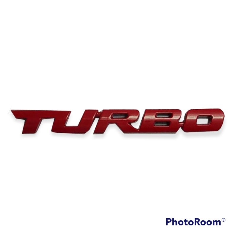 Emblem logo Turbo Mobil dan Motor berkualitas 1 pcs