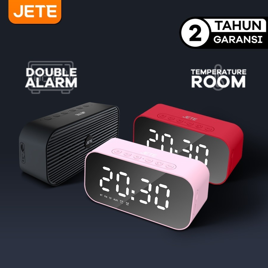 JETE S2 Speaker Bluetooth V5.0 Stereo Sound with Alarm Clock