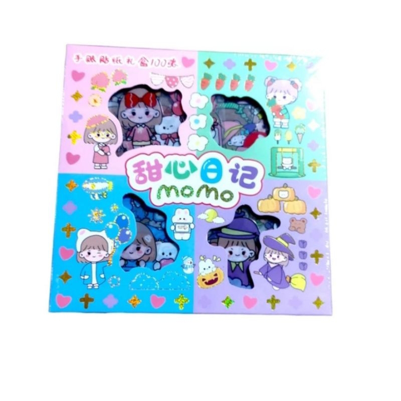 

Sticker Lucu Momo Ori 1 box isi 100 lembar.