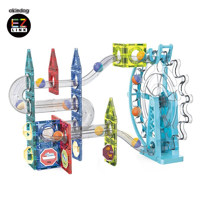 OKIEDOG EZLINK 3D MAGNETIC MARBLE RUN - MAINAN EDUKASI ANAK