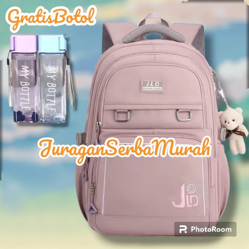 Tas Ransel Sekolah Anak Perempuan SD SMP Gratis Botol