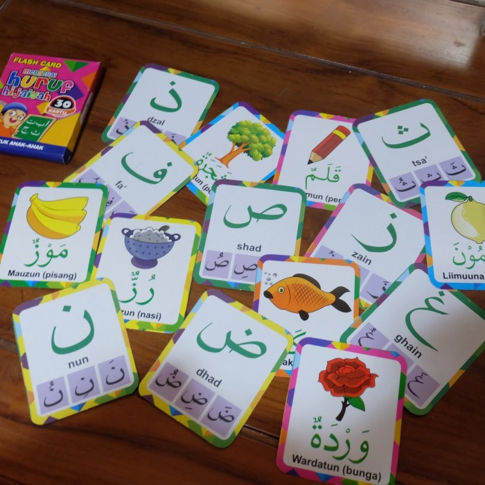 30 PCS FLASHCARD HIJAIYAH Flash Card Murah Pintar Balita