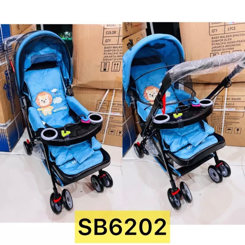 Stroller SPACE BABY SB6202 Sb6202 Kereta Dorong Bayi Hadap Depan Belakang