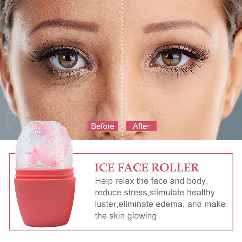 MAANGE Ice Face Massager Face Roller Eye Reusable to Enhance Your Beauty Routine Beauty Ice Facial Contour Roller Face Skin Care Silicone Stick Face Mould 1279