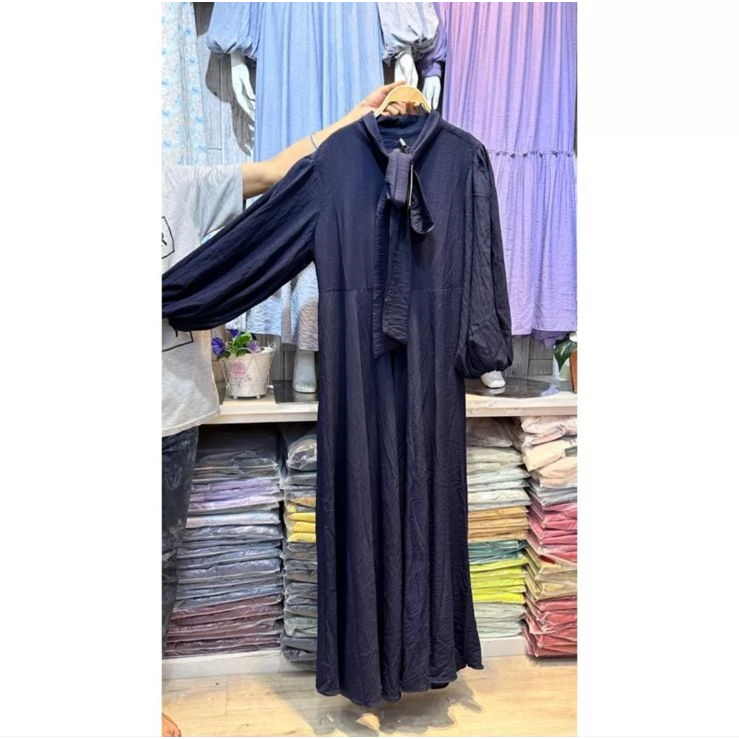 CASANDRA DRESS PREMIUM BAHAN POLO LINEN / Gamis Kondangan BAJU DEWASA MURAH TERBARU 2023 Busui Friendly