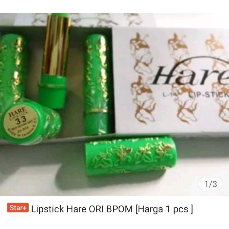 Lipstick Hare ORI BPOM [ Harga 1 Pcs].