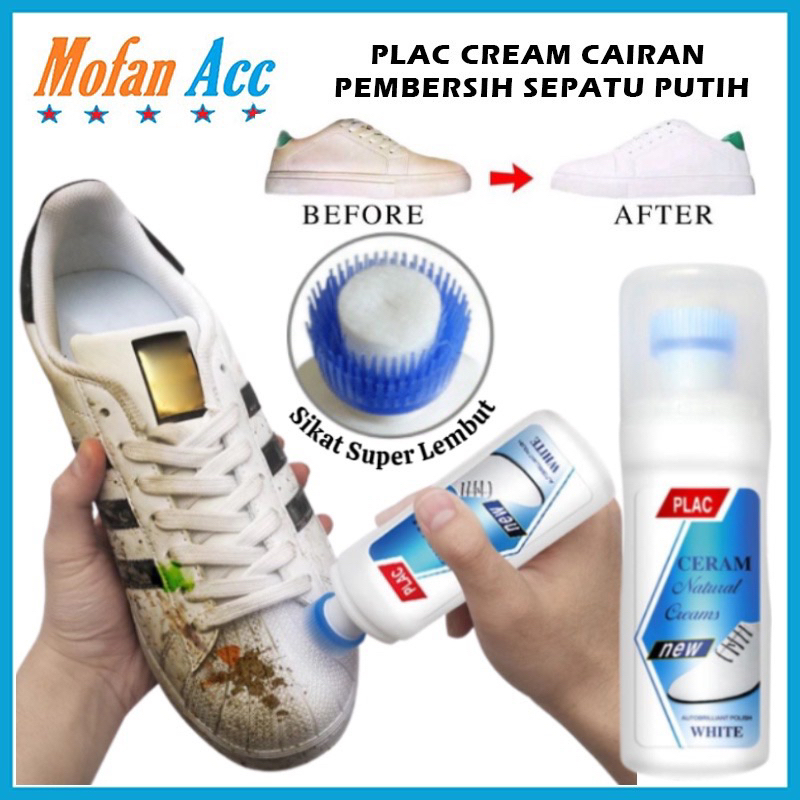 bgskinbukittinggi- Cairan Pembersih dan Pemutih Sepatu Putih / Shoe Cleaner / Polish Semir Krim Ajaib Penghilang Noda Sneakers Shoes Remover