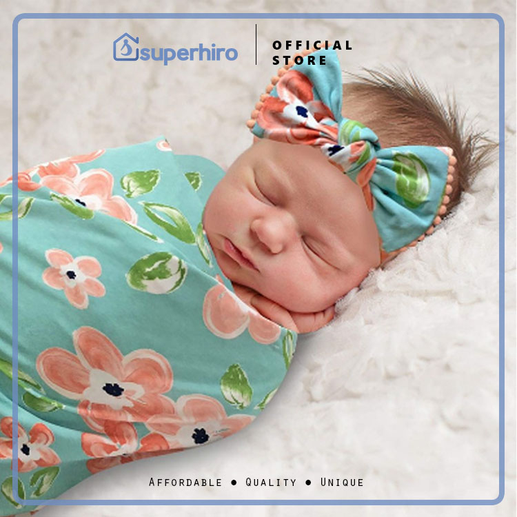 BEDONG BAYI BABY WRAP HOODIE SWADDLE SELIMUT KATUN DENGAN TOPI