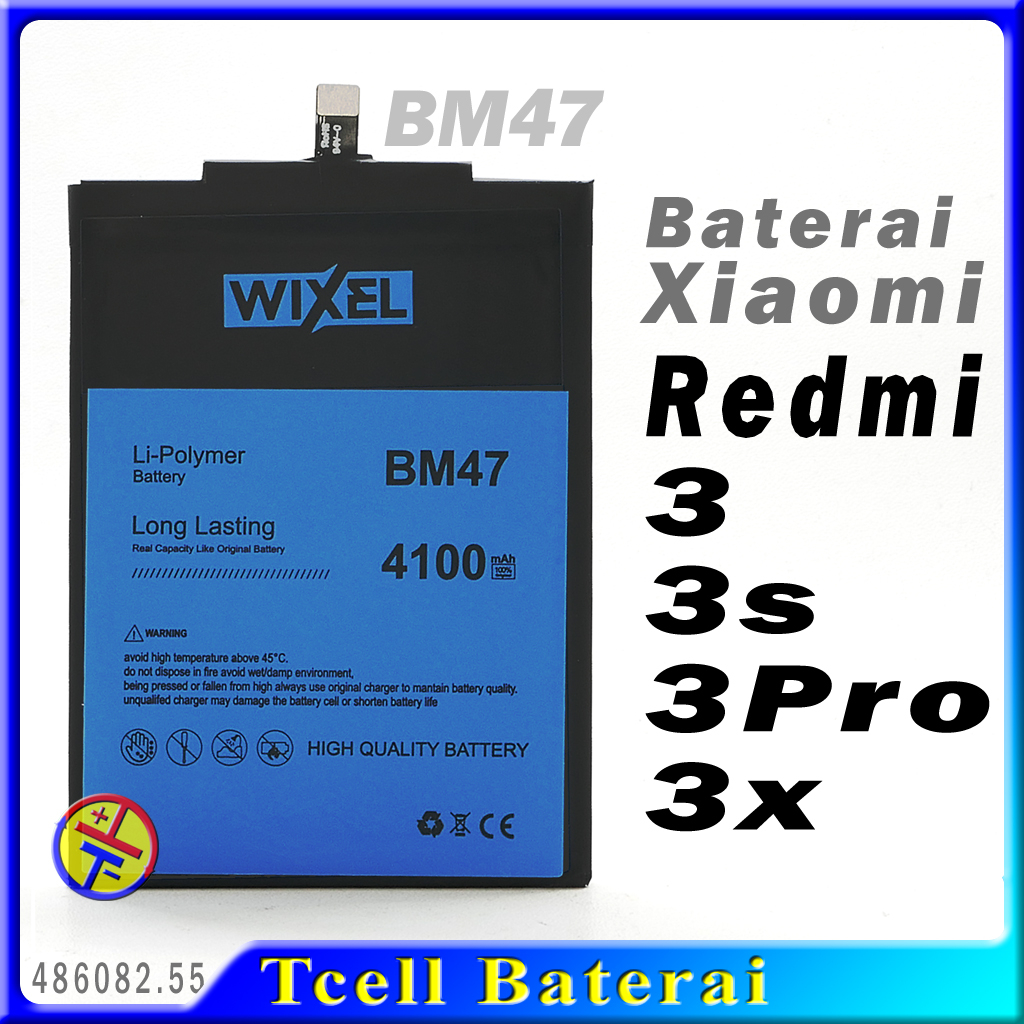Baterai Wixel BM47 untuk Xiaomi Redmi 3 3s 3x 3 Pro