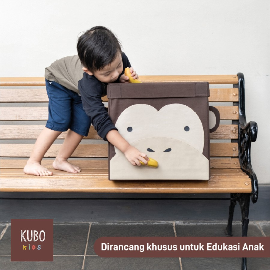 KUBO JUNGLE MONKI MONKEY 35 X 35 X 35 CM Kotak Penyimpanan