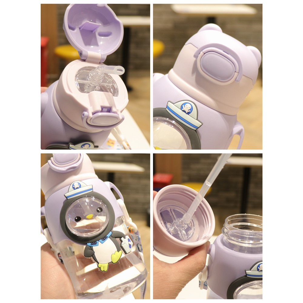 Panda Home READY Botol Air Minum Balita Octonauts 600ML Include Tali Panjang BPA FREE