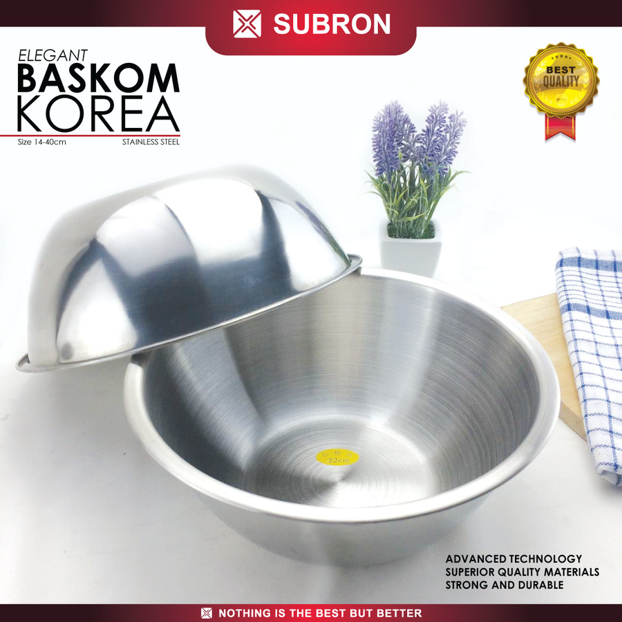 Baskom Korea Kecil 14cm 16cm Wadah Stainless Tebal Multifugsi - SUBRON