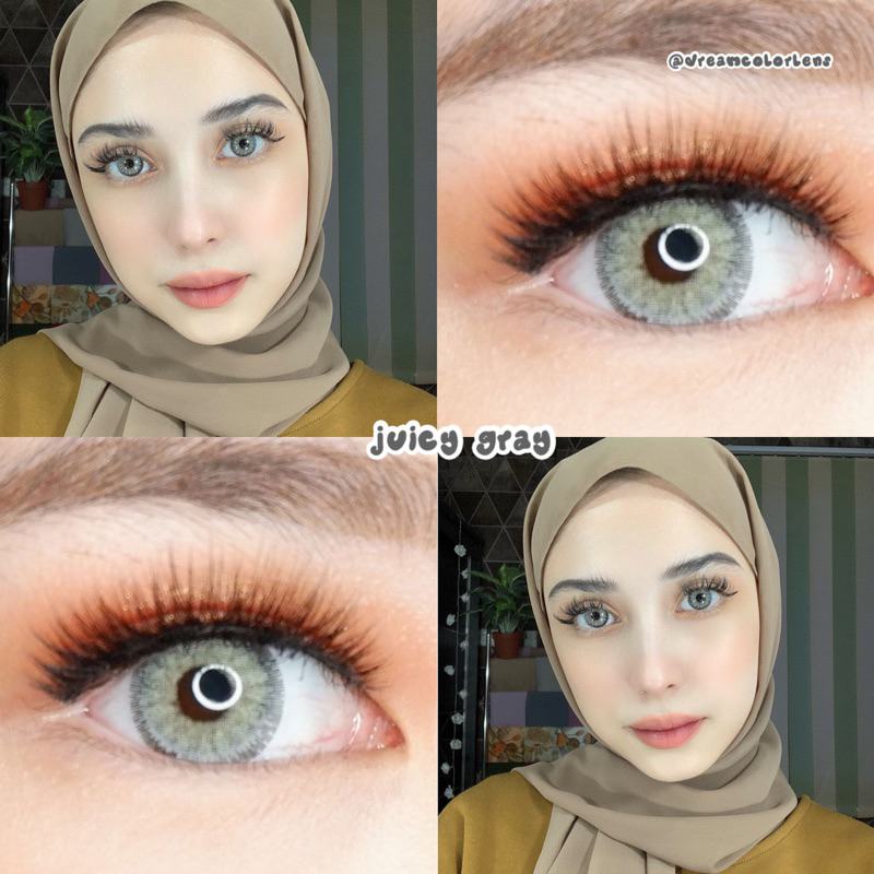EYEMAZING Softlens - JUICY Gray / Brown / Blue / Abu / Coklat / Biru Normal Minus Beda Minus
