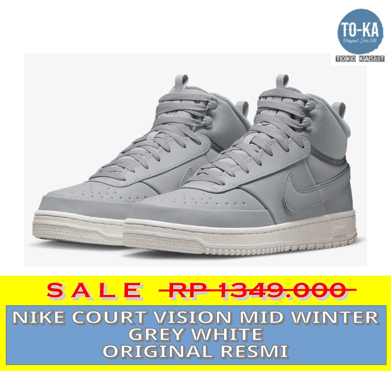 NIKE COURT VISION MID WINTER WOLF GREY-ori resmi