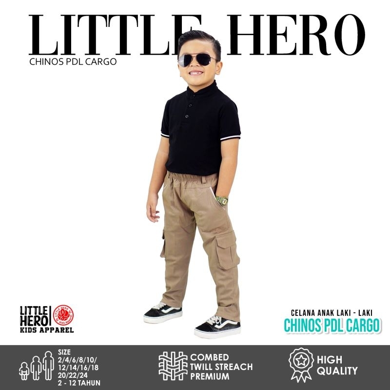 ( 10 - 12 Tahun ) Celana Chino Cargo Pdl Panjang Anak Laki-laki Remaja Tanggung Little Hero Chinos PDL 10 11 12 13 Tahun